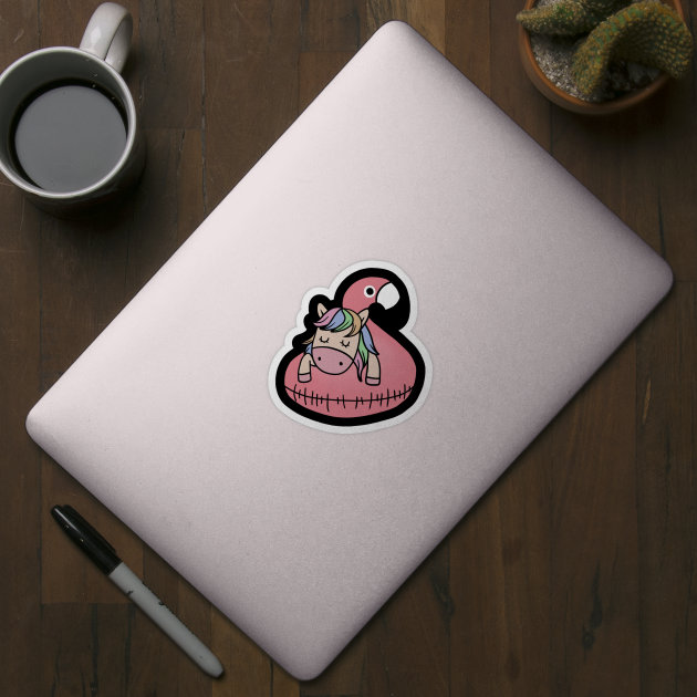 Unicorn Flamingo Chillin by logiamerch